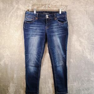 Amethyst Women's/Juniors Skinny Straight Dark Wash Jeans Size 11 Reg